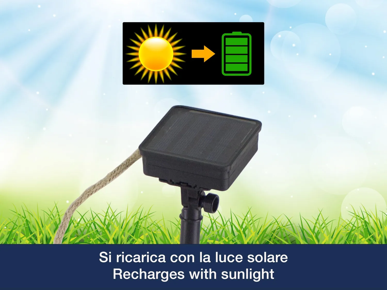 Beper P207ILO500 catena luminosa solare 4m 10 LED
