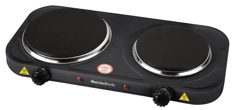 Melchioni Family Cook2 fornello elettrico 2 piastre nero