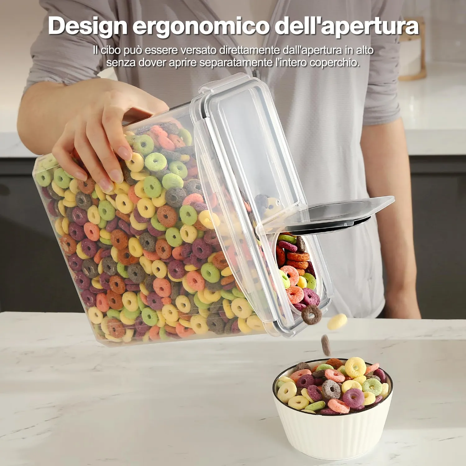 Yashe Contenitori Ermetici Alimenti Set 4 Pezzi 3,7 L Senza BPA
