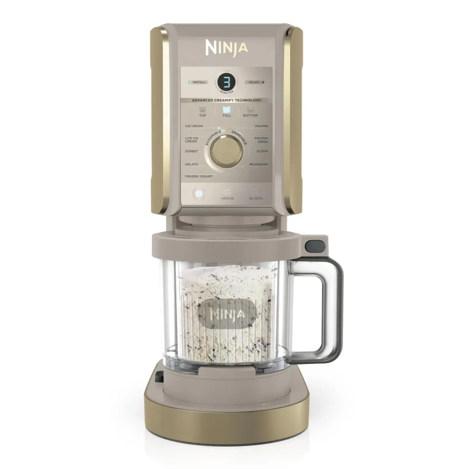 Ninja CREAMi Deluxe gelatiera beige 10 programmi 2x710 ml