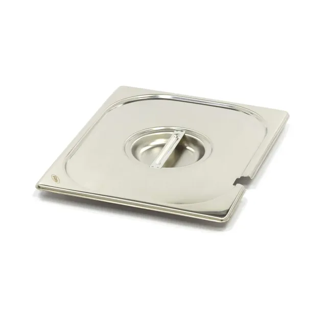 Maxima Coperchio GN 1/2 Inox con Apertura Cucchiaio 325x265 mm