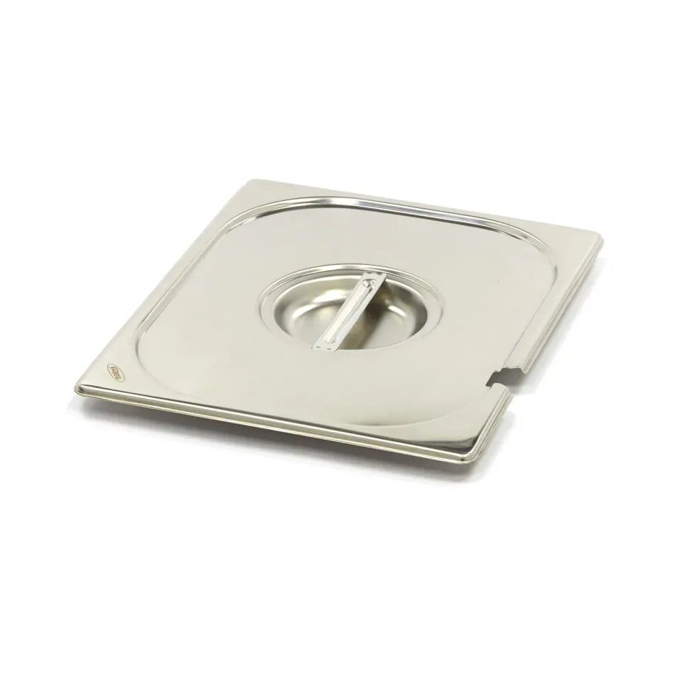 Maxima Coperchio GN 1/2 Inox con Apertura Cucchiaio 325x265 mm