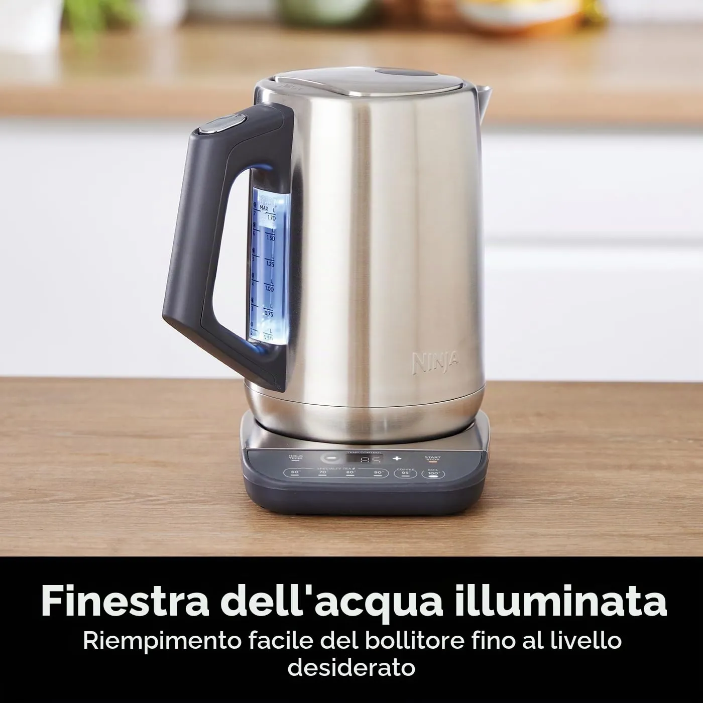 Ninja Bollitore Elettrico 1,7 L Acciaio Temperatura 6 Livelli