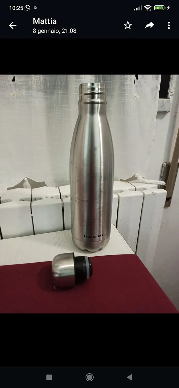 Beper BI.505 borraccia termica inox 500 ml argento