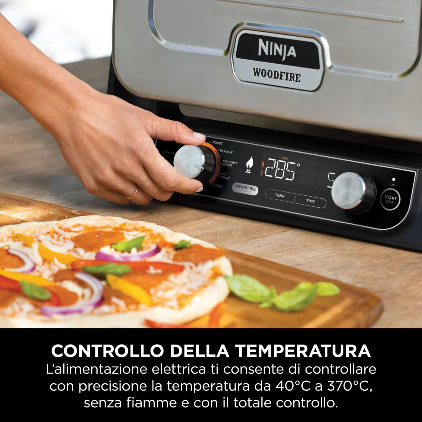 Ninja Woodfire OO101EU Forno Pizza Esterno 8-in-1 rosso