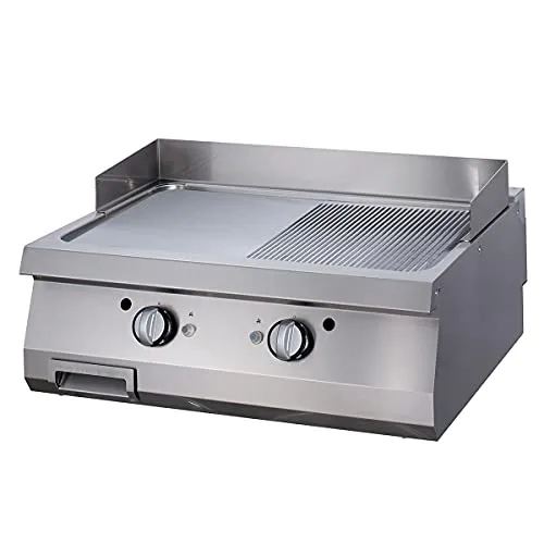 Maxima Gastro piastra barbecue a gas 80 cm cromata