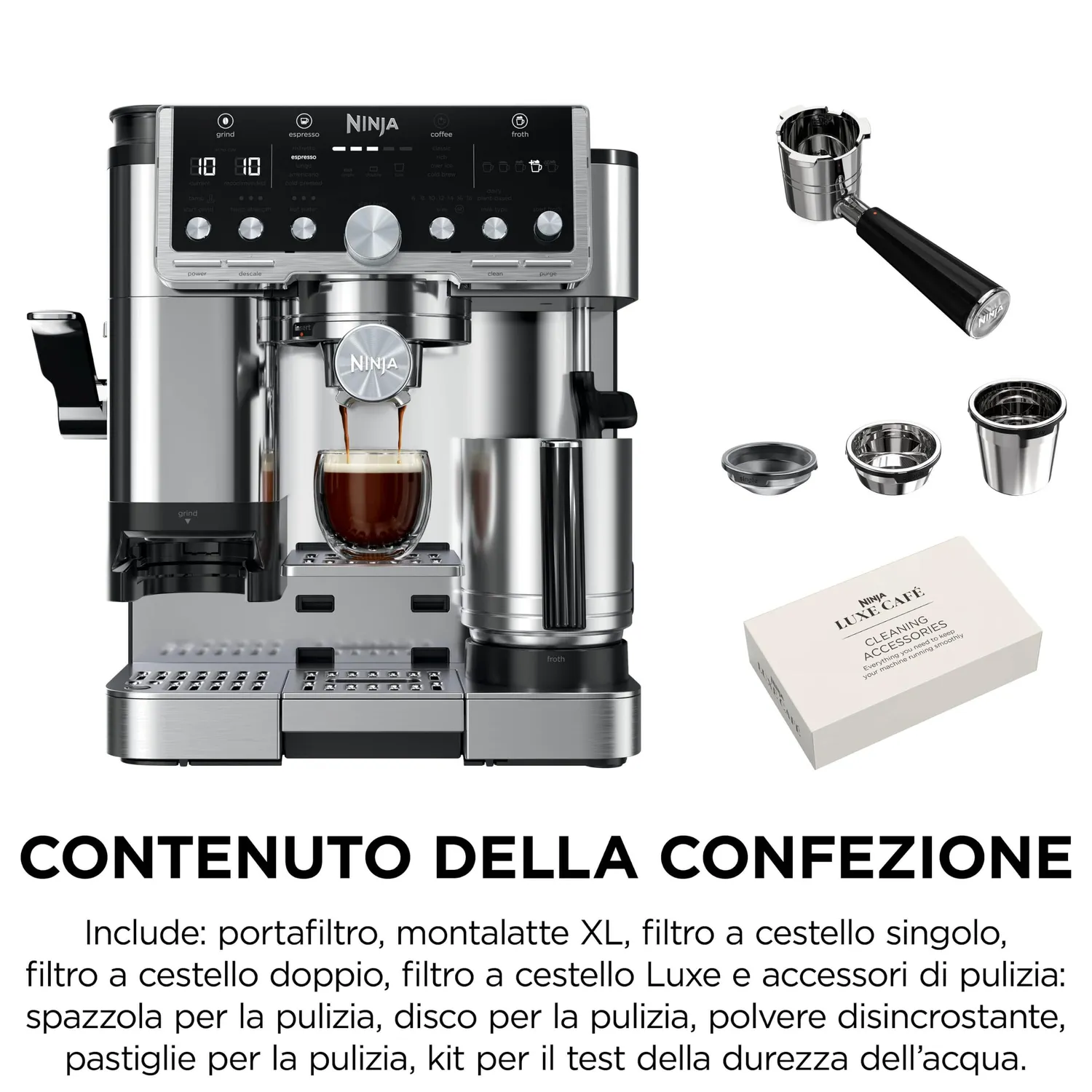 Ninja Luxe Café Pro Macchina Caffè Grani Argento