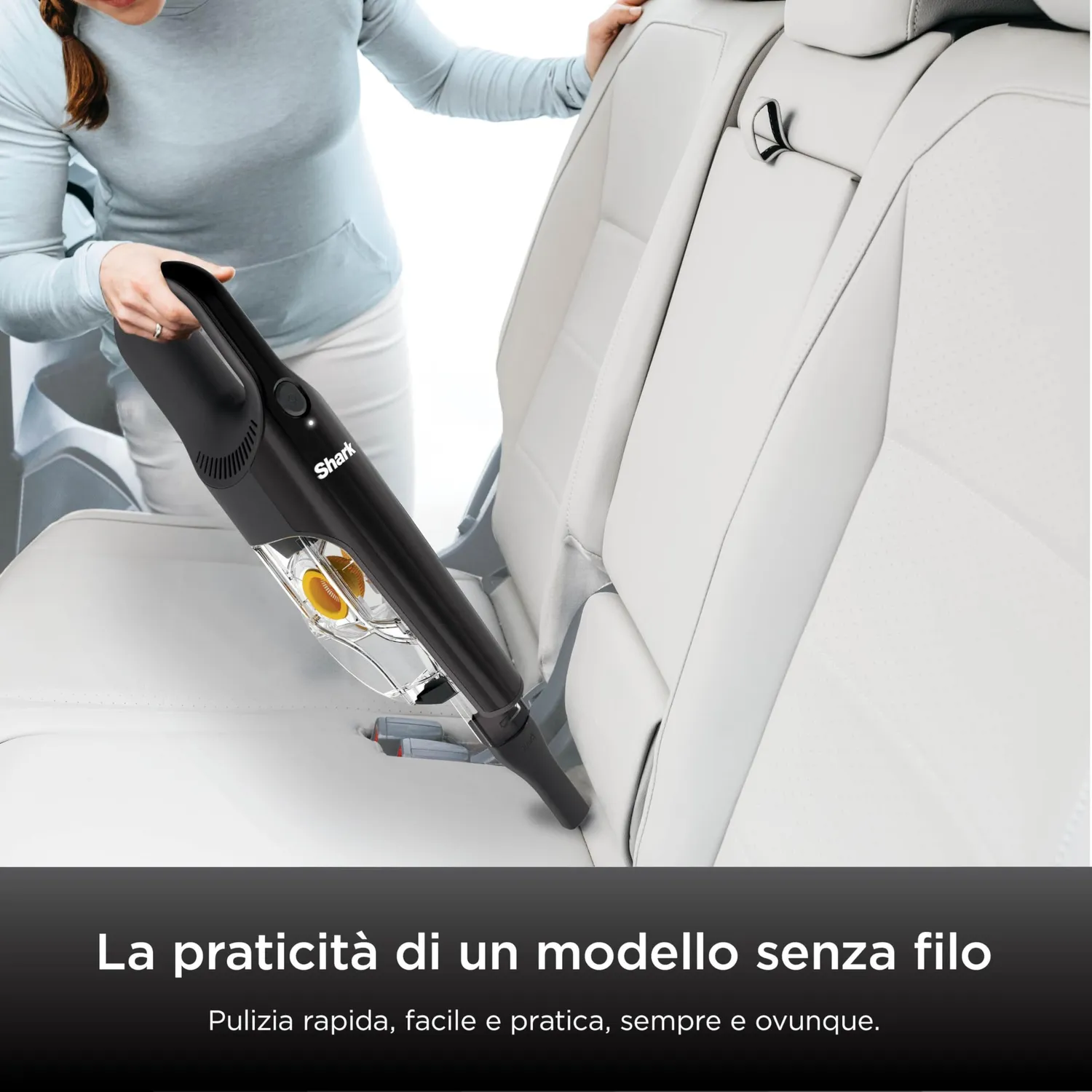 Shark Aspirabriciole senza filo portatile con pet tool nero