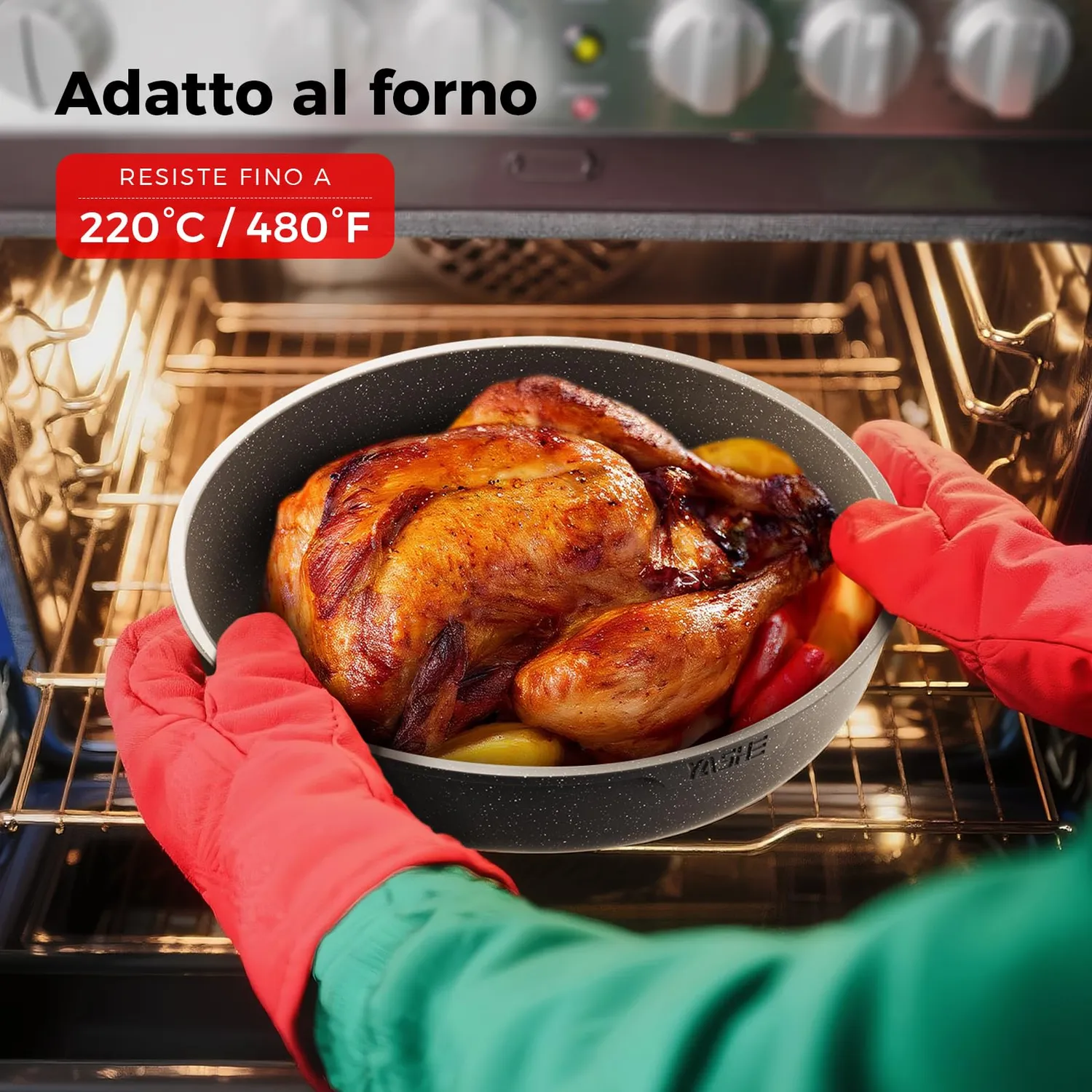 YASHE set pentole induzione 20 pezzi con padella uova