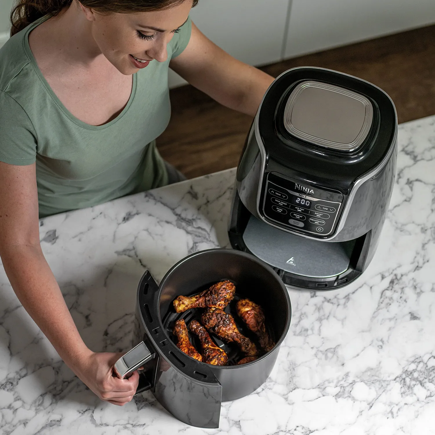 Ninja Air Fryer Max AF160EU Friggitrice 5,2L Grigio Nero