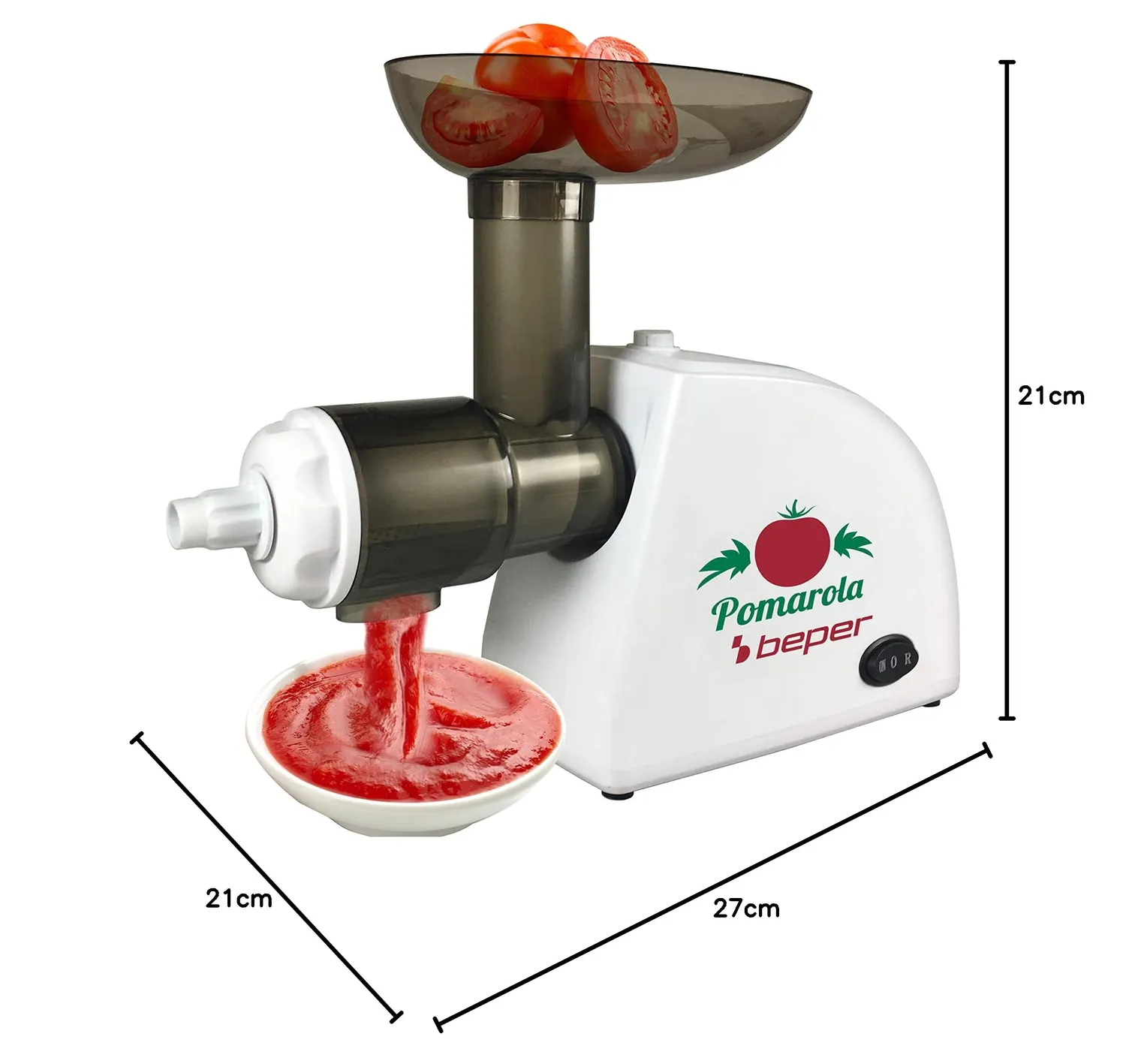 Beper BP.720 Passapomodoro Elettrico 300 W Filtro Inox