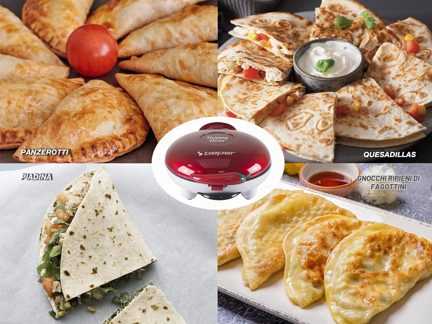 Beper Happy Hour P101CUD600 piastra aperitivi fagottini