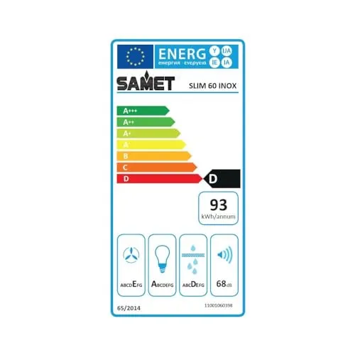 Samet Slim60 Cappa Sottopensile Inox 60 cm 1 Motore