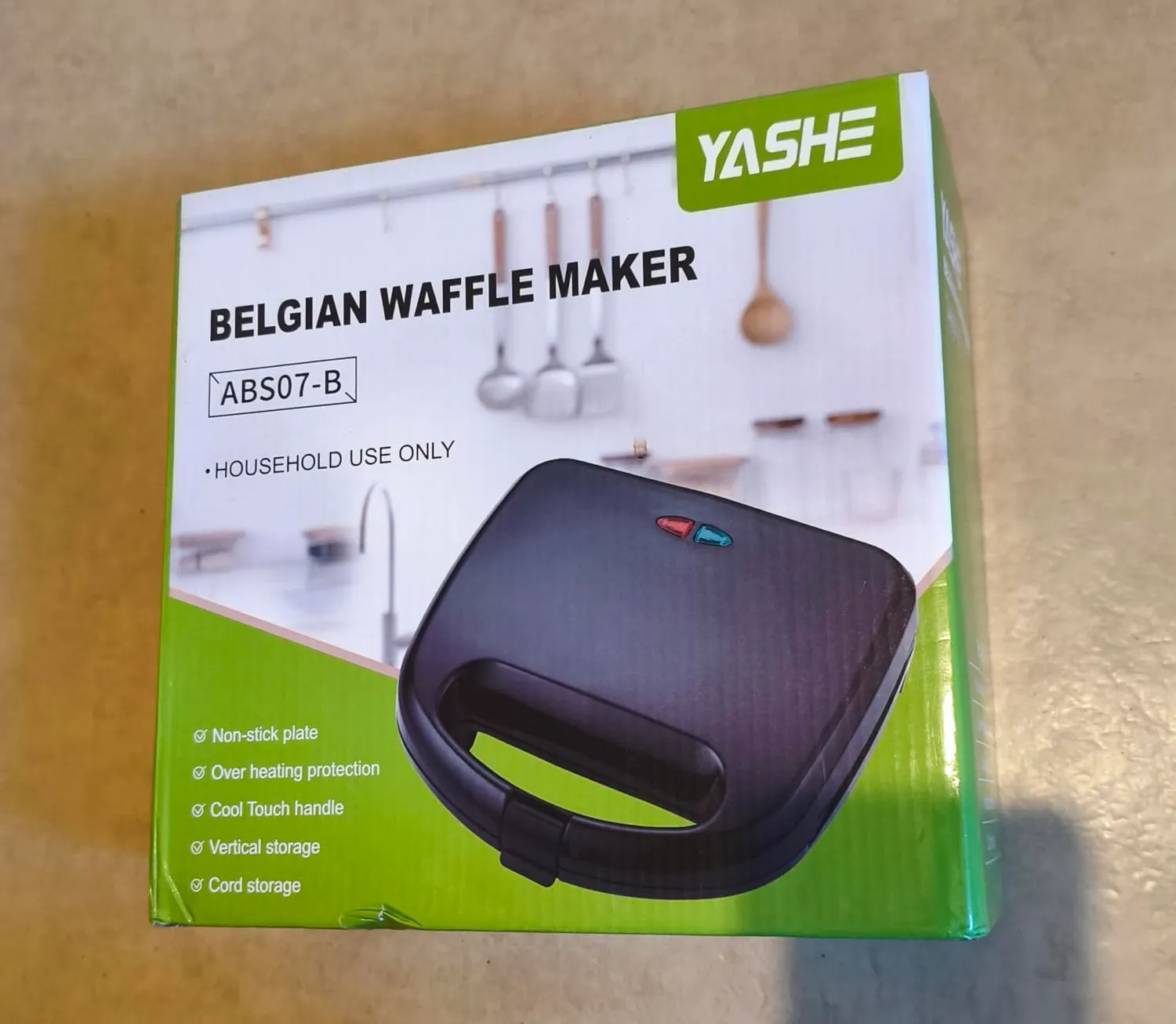 Yashe Mini Waffle Maker doppio piastra waffle antiaderente