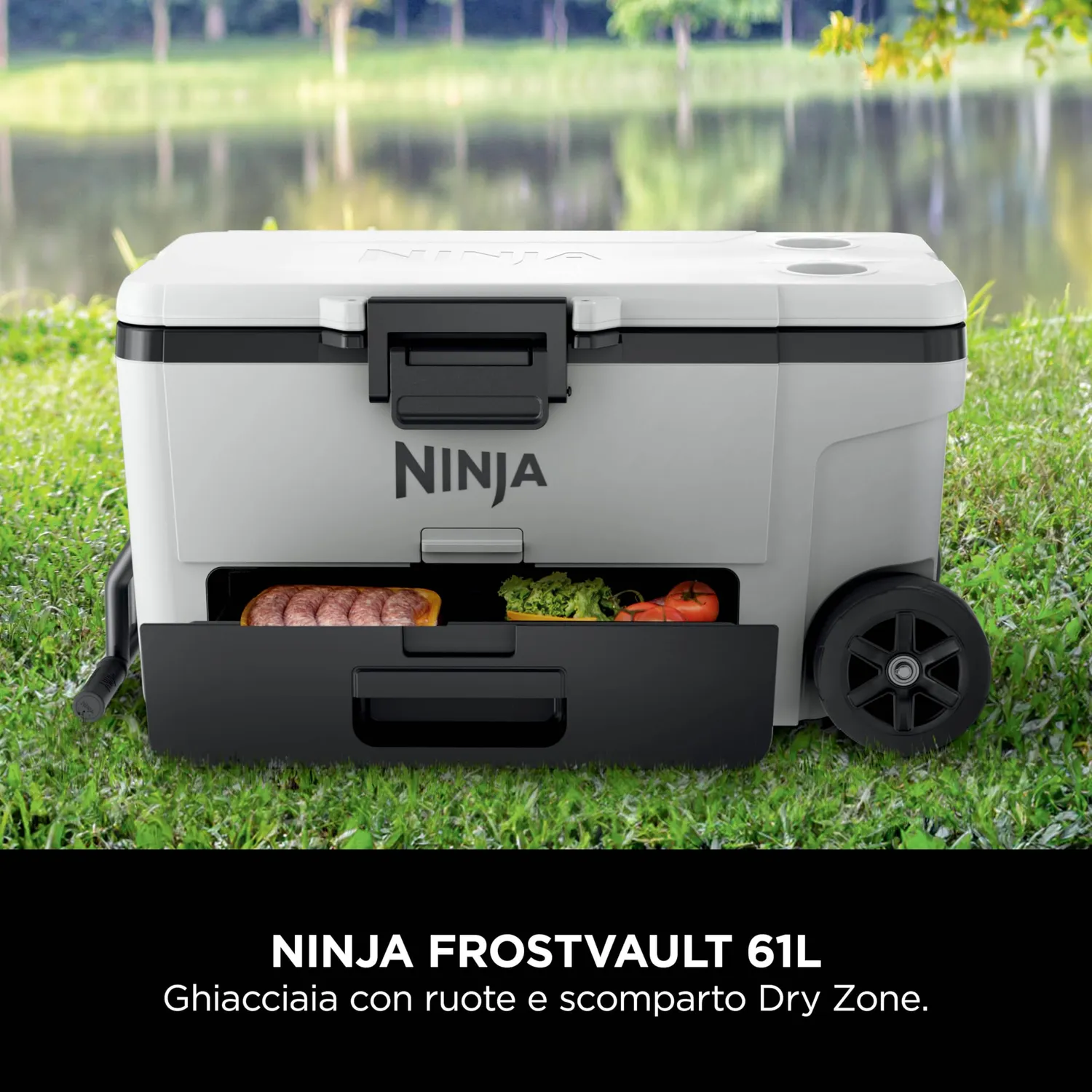 Ninja FrostVault FB265EUWH ghiacciaia 61L bianco con ruote