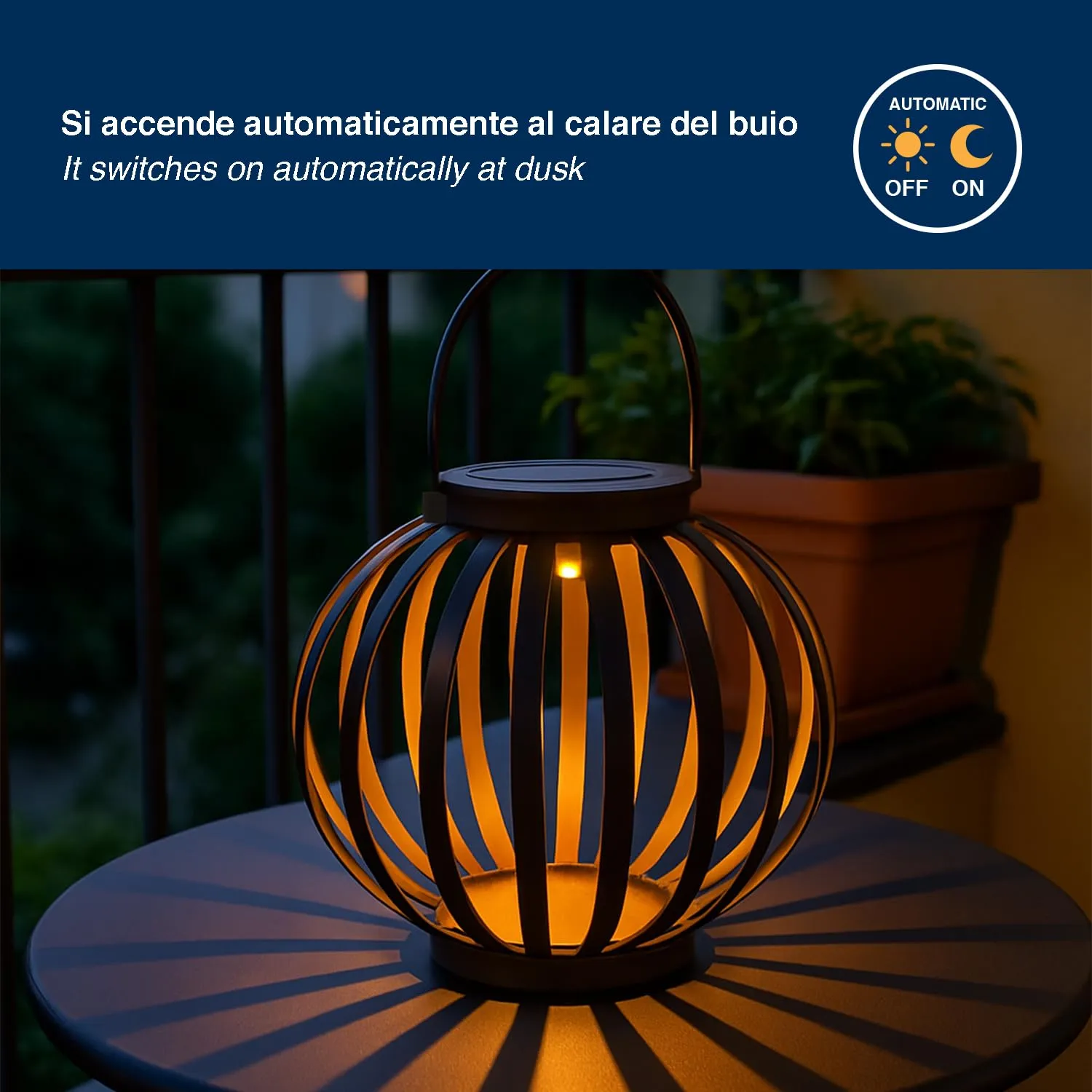 Beper Radia P207ILO301 Lampada Solare Ferro