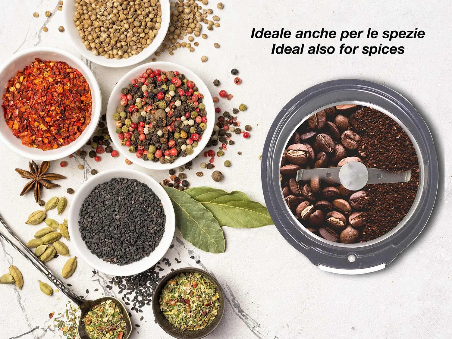 BEPER BP.581 Macinacaffè Elettrico 250W 100 g Spezie