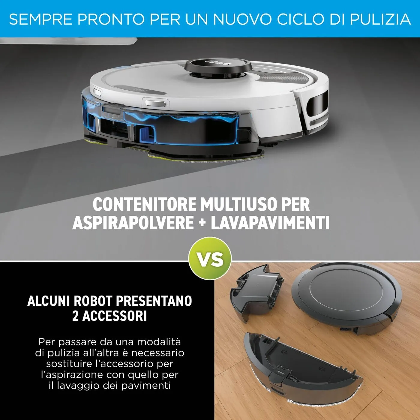 Shark Matrix Plus 2-in-1 Robot Aspirapolvere Bianco 60 Giorni