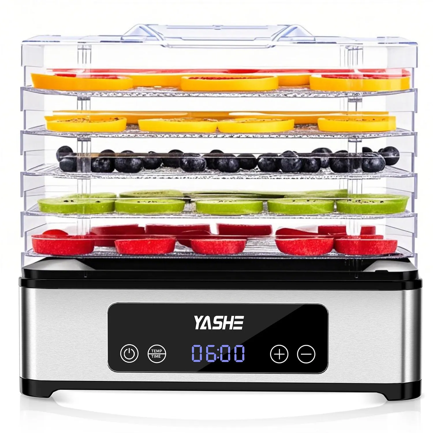 Yashe essiccatore alimentare 5 vassoi acciaio inox 400W