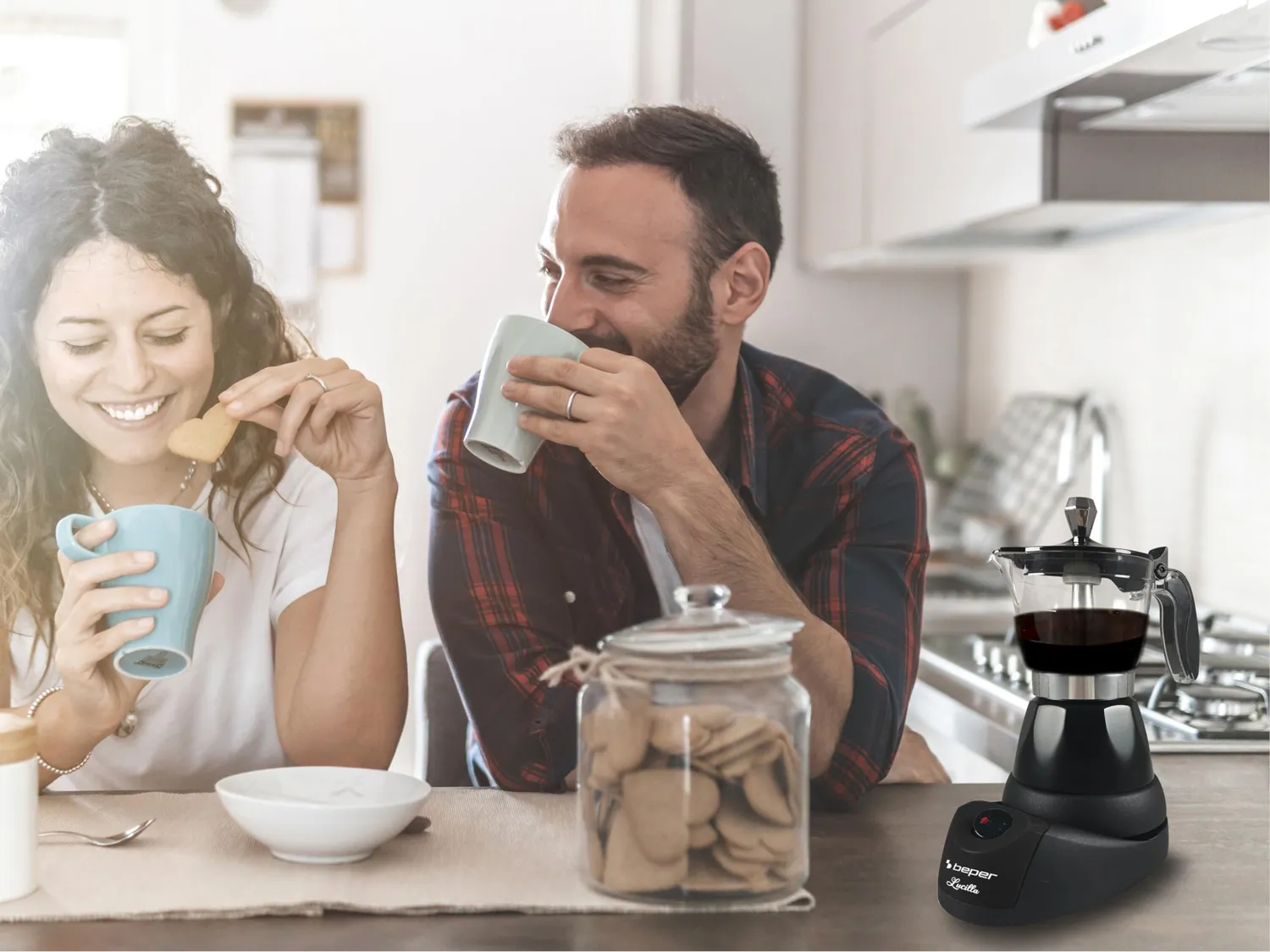 Beper BC.040N moka elettrica 3 tazze nera non programmabile
