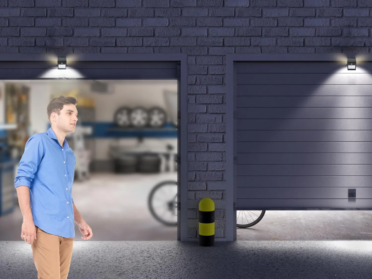 Beper P207ILO070 Lampada Solare Muro LED Sensore