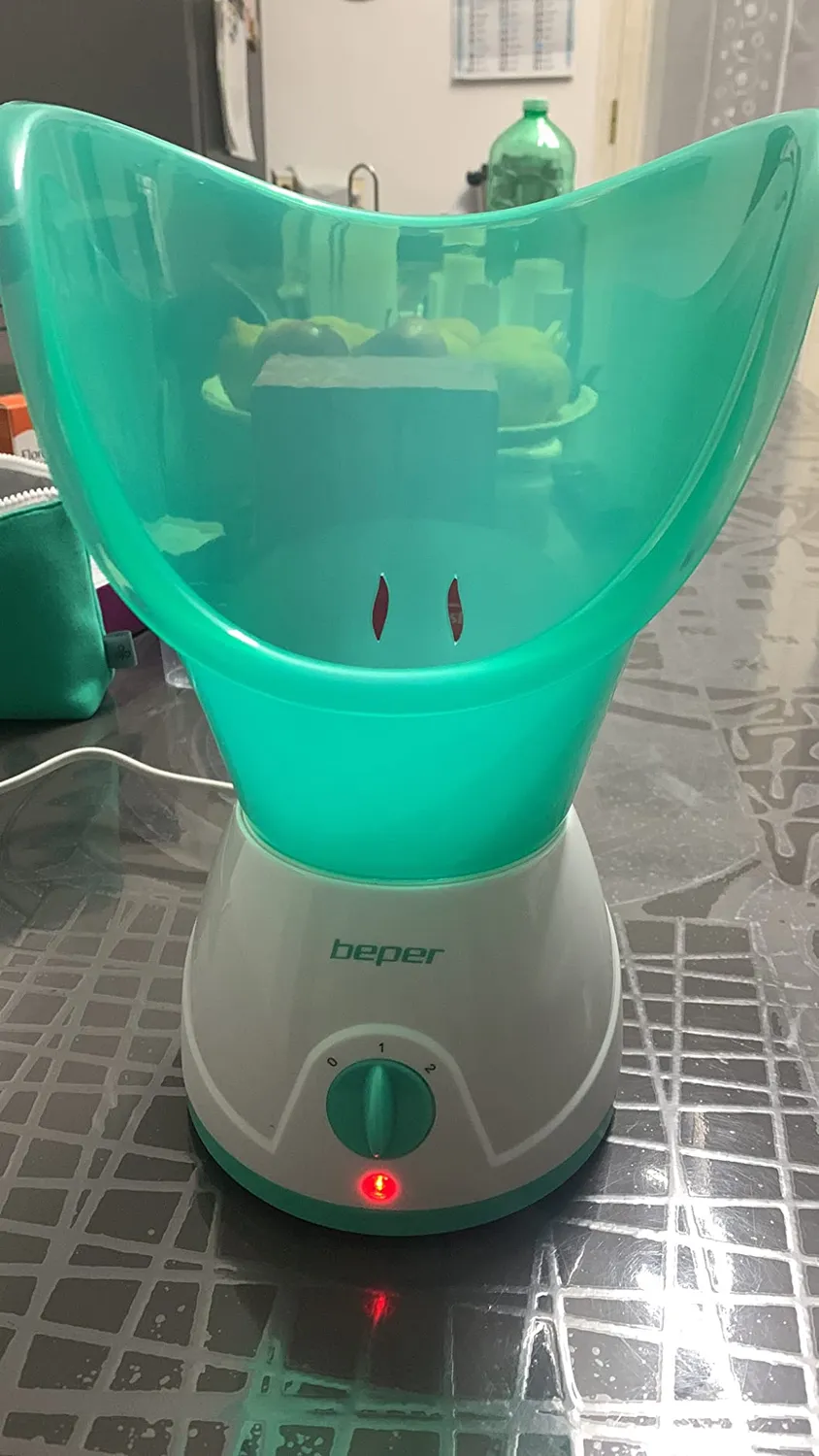 Beper 40.967N sauna viso vaporizzatore bianco verde