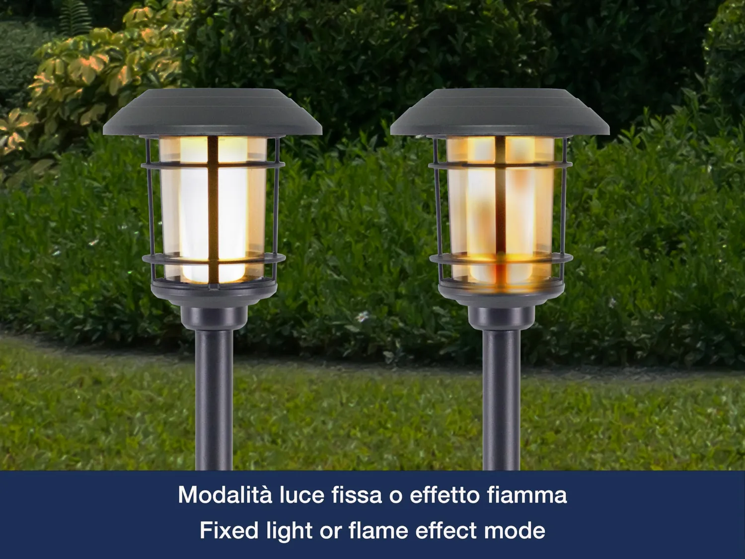 Beper P207ILO100 Lampada Solare Effetto Fiamma 43 cm IP44 Picchetto