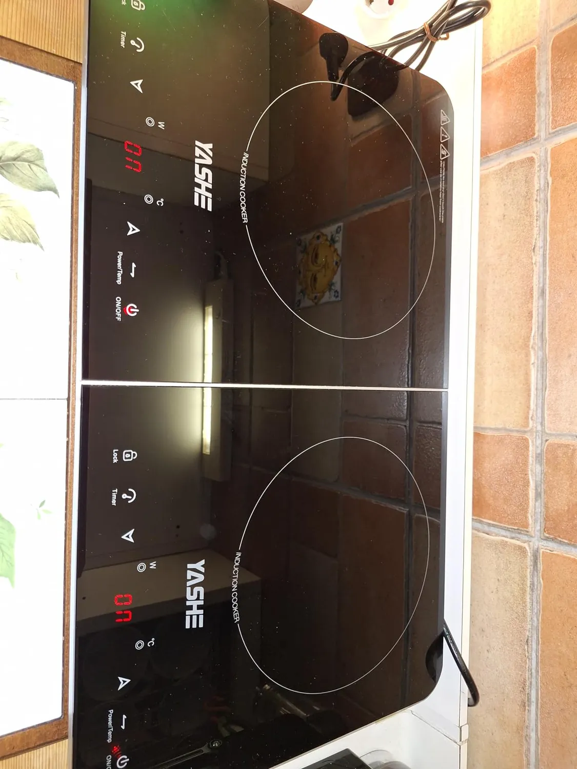 YASHE Piastra Induzione Doppia 3500W 2 Fuochi Touch