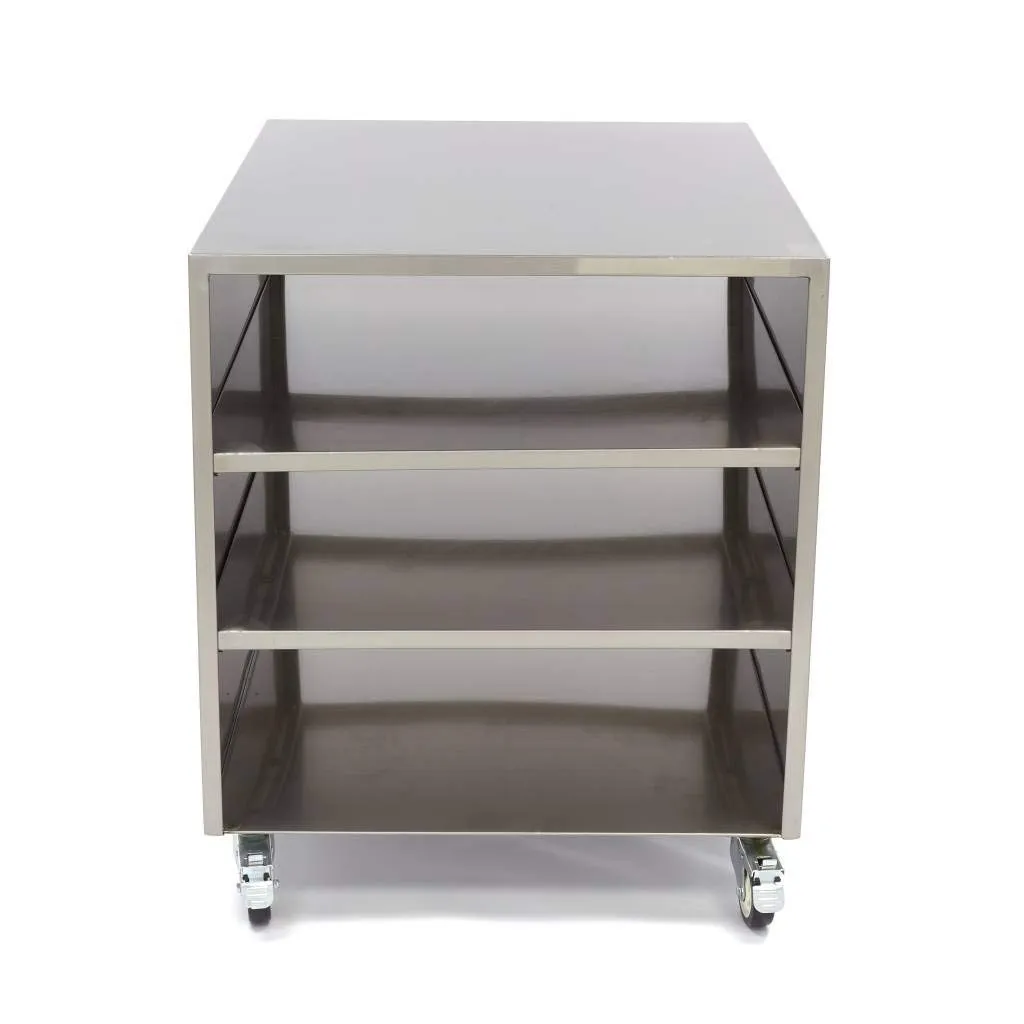 Maxima tavolo carrello inox porta macchine 4 ruote