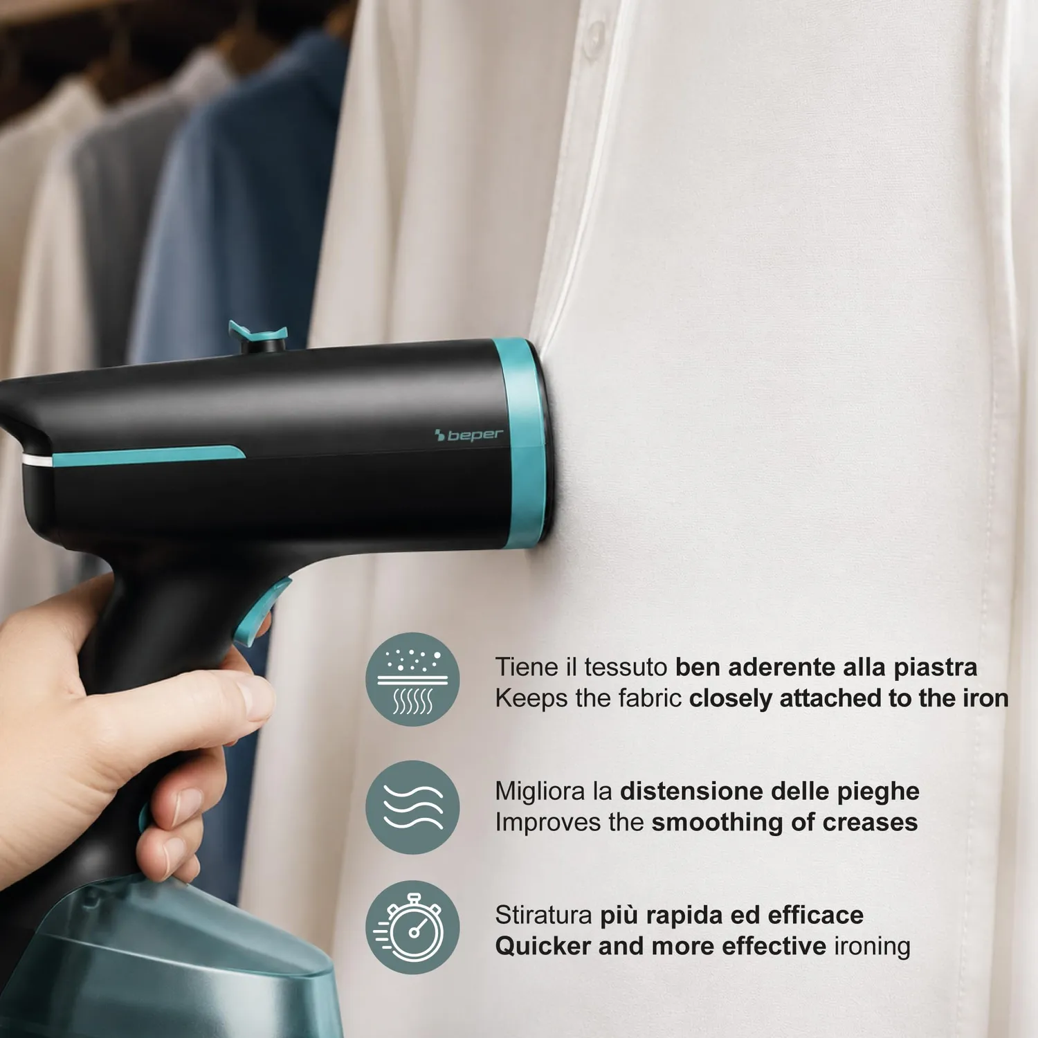 Beper SteamGrip P204FER211 stiratrice verticale 270 ml