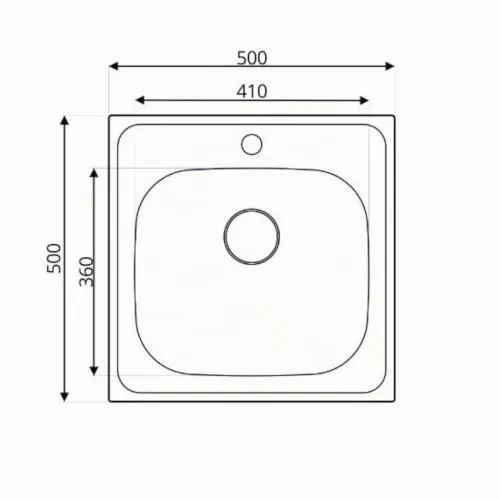 Samet N24435AS lavello incasso 50x50 monovasca inox