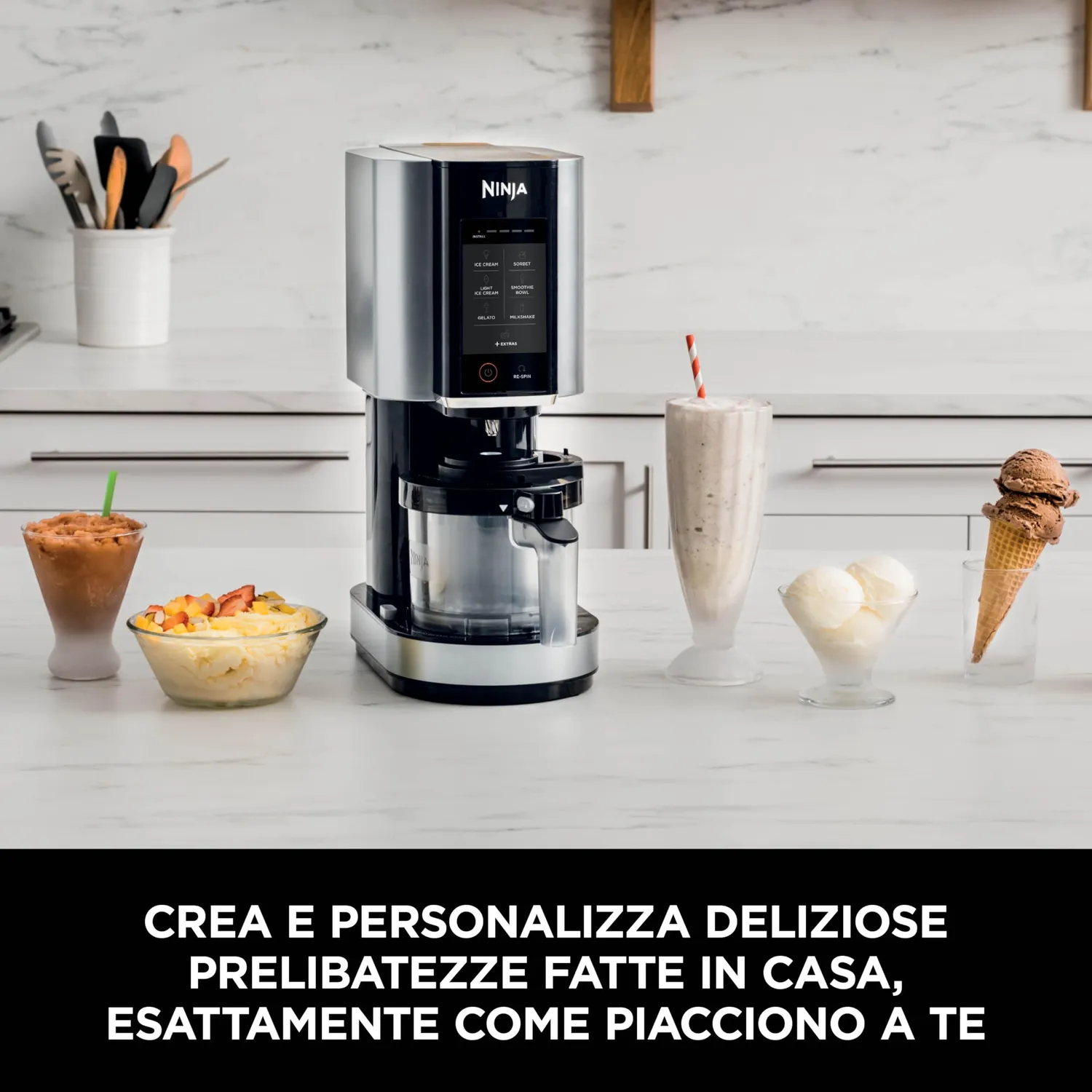 Ninja CREAMi Gelatiera 1,4L Grigio 2 Vasetti