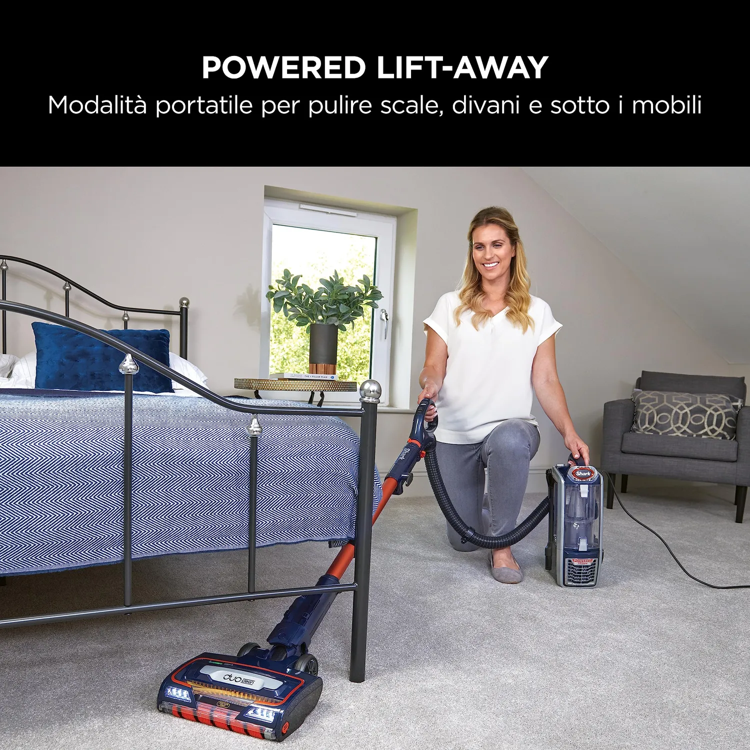 Shark NZ801EUT aspirapolvere filo blu lift-away 8m