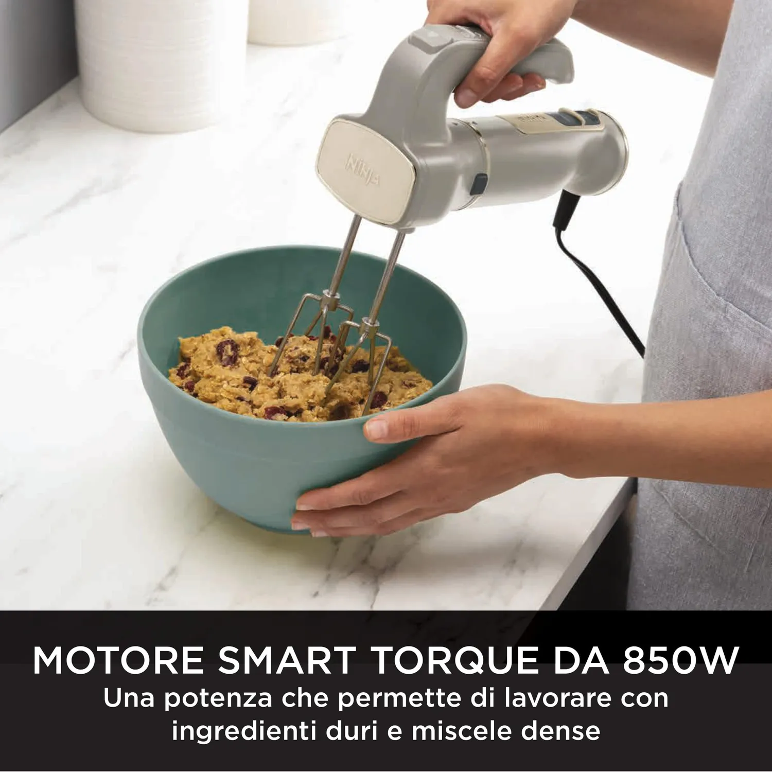 Ninja Foodi PowerBase frullatore immersione 850W pietra oro