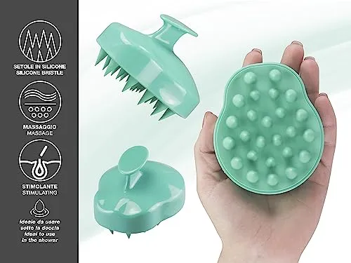 Beper C301ABE002 spazzola massaggiatore cuoio capelluto silicone