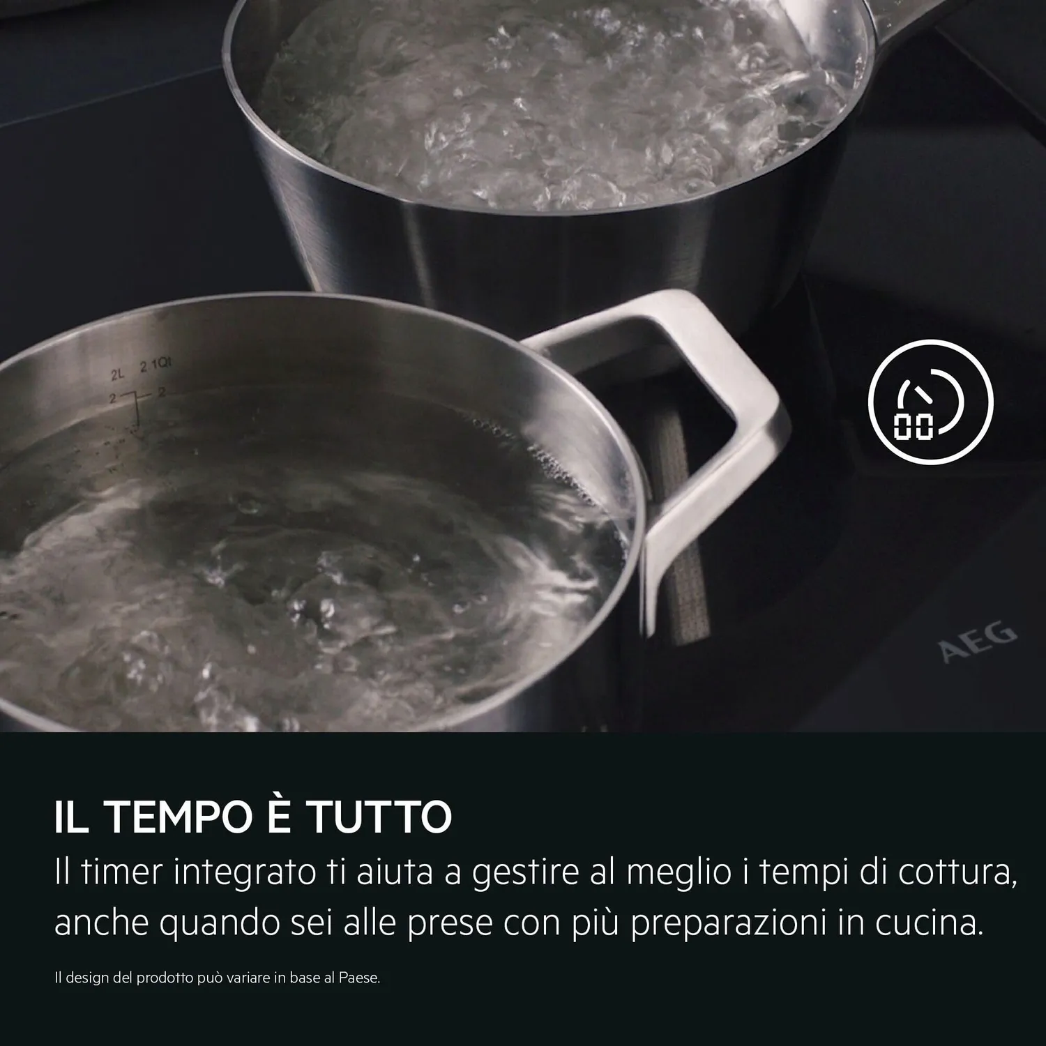 AEG Serie 6000 TO64IB00IB Piano Induzione 60 cm Bridge
