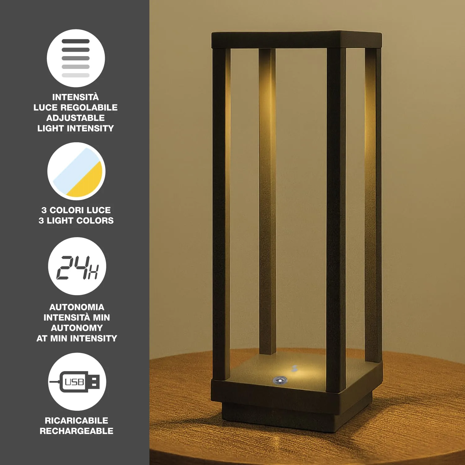 Beper P207ILI103 lanterna LED ricaricabile IP44 dimmerabile 24h