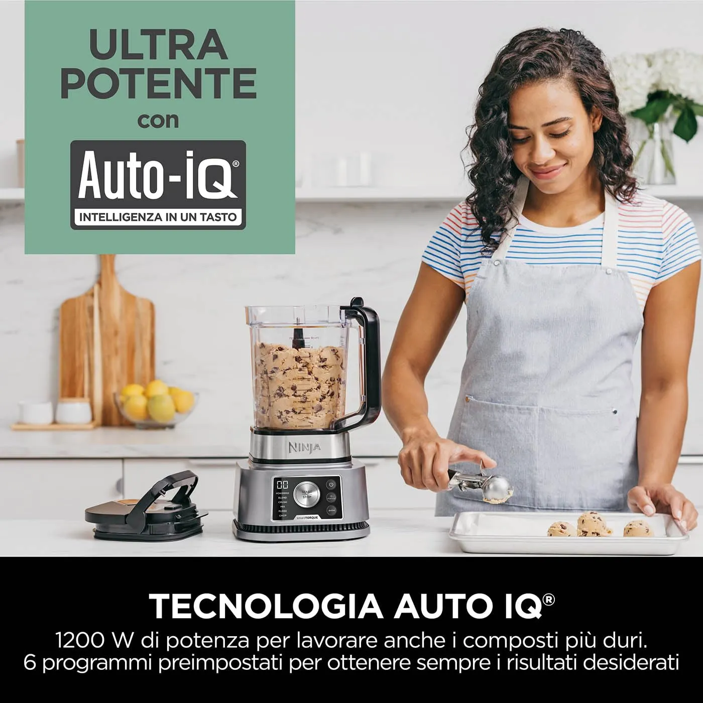 Ninja Foodi Power Nutri frullatore 3in1 1200W argento