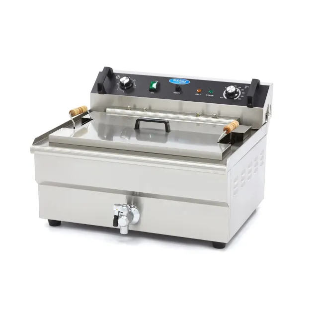 Maxima friggitrice elettrica pesce 30L rubinetto 6kW