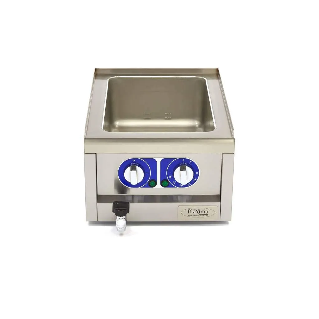 Maxima bagnomaria elettrico 1/1 GN 1500 W con scarico