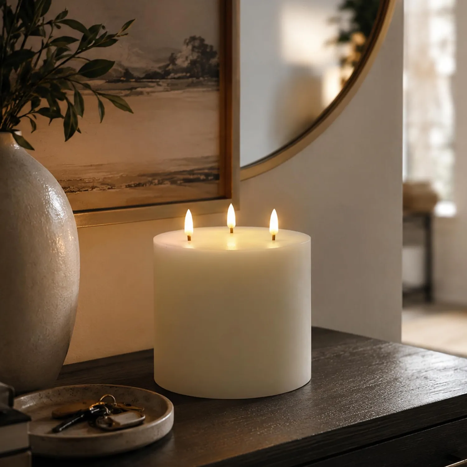 Beper Tria P207ILI600 candela LED vera cera 15 cm