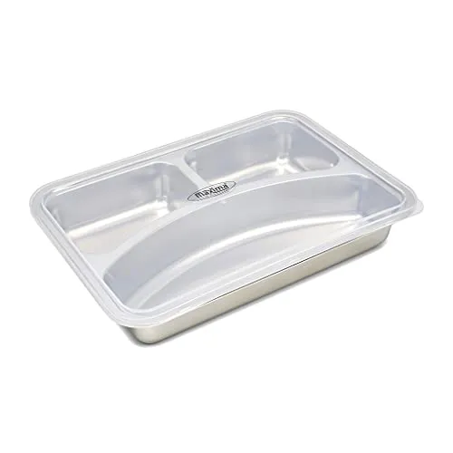 Pizza Maxima coperchio piatto 3 scomparti plastica lavabile