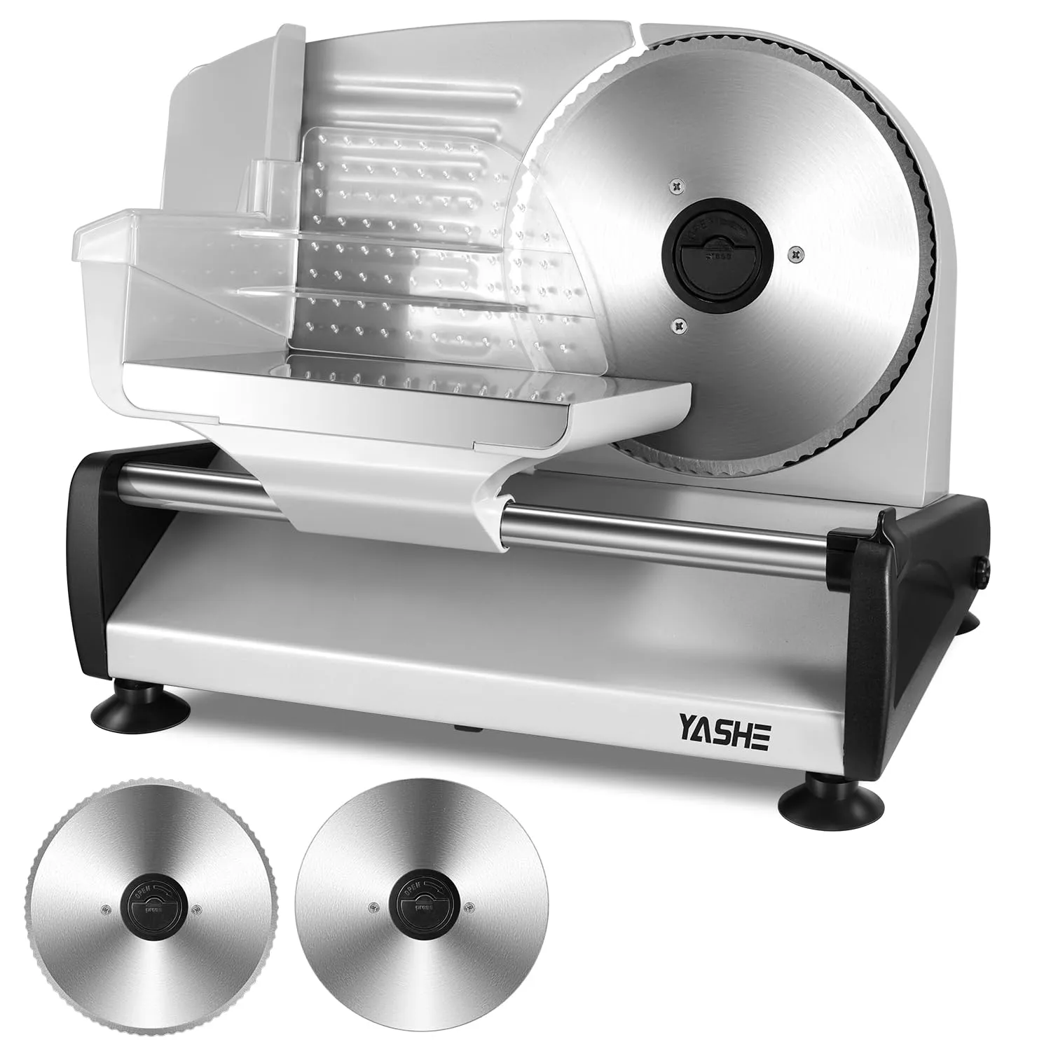 YASHE Affettatrice Elettrica 19cm 1 Lama 150W 0-15mm