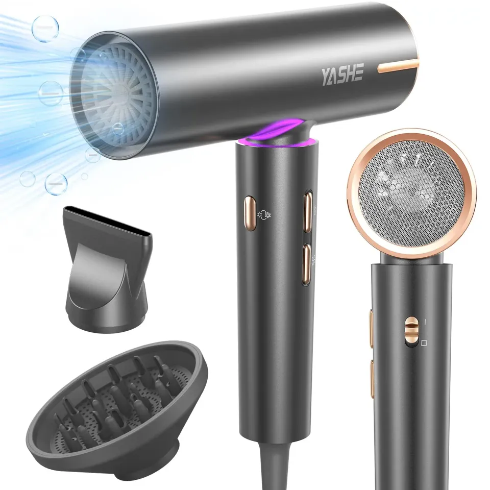 Yashe Asciugacapelli Ionico 1800W con Diffusore