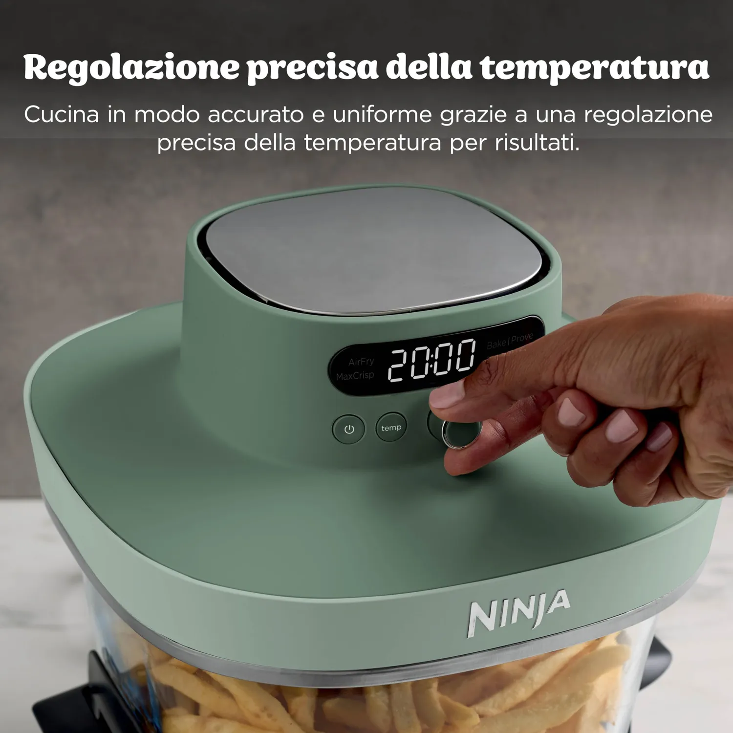 Ninja CRISPi PRO friggitrice ad aria vetro 5,7 L verde