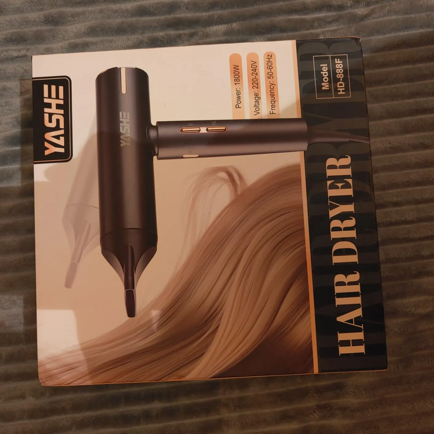 Yashe Asciugacapelli Ionico 1800W con Diffusore