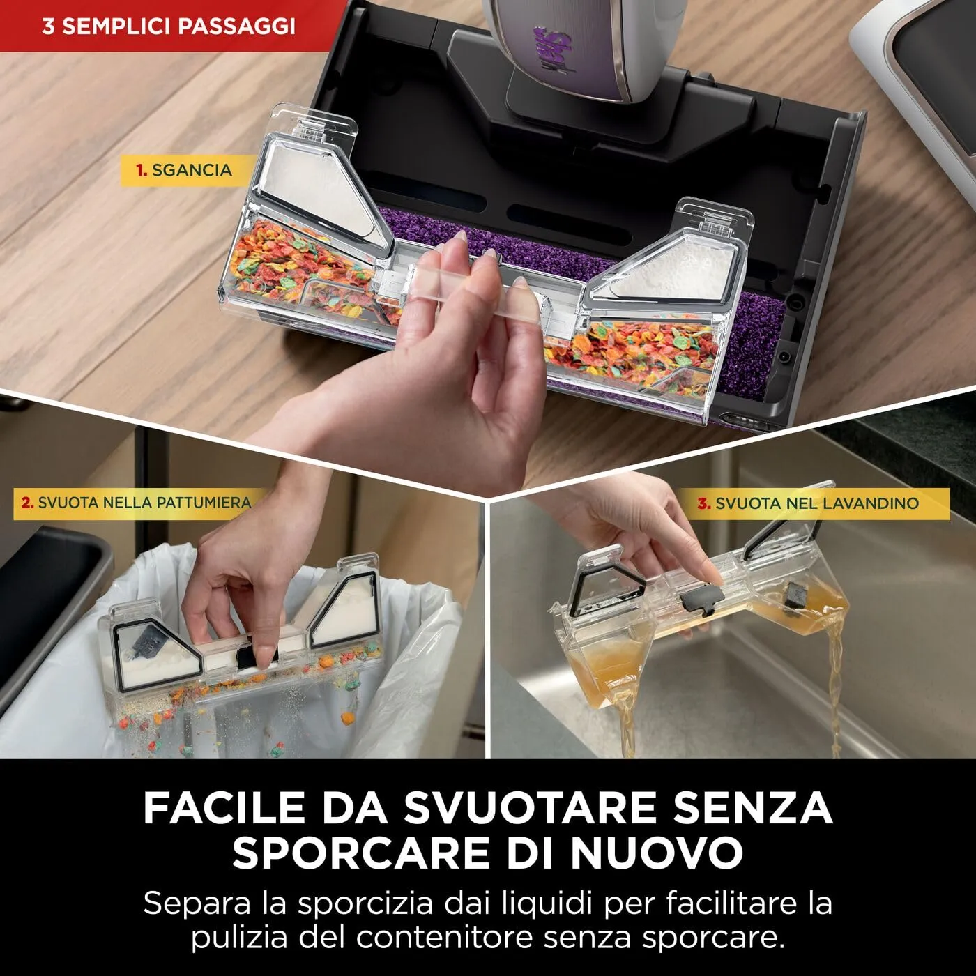 Shark SteamPickUp scopa vapore 3 in 1 bianca