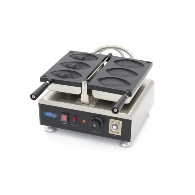 Maxima Piastra per Waffle Girevole 3 Pezzi Forma Speciale