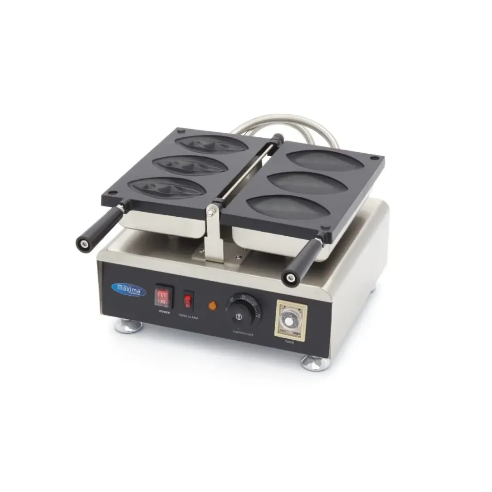 Maxima Piastra per Waffle Girevole 3 Pezzi Forma Speciale