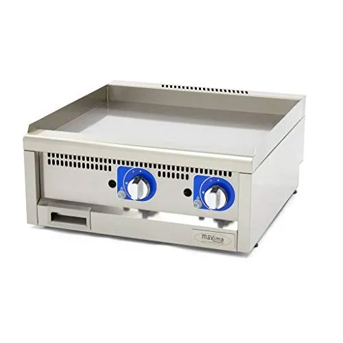 Maxima fry top gas piastra liscia 60x60 cm 5 kW